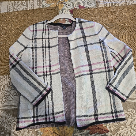 Ann Taylor Plaid Sweater Cardigan Size S - Picture 1 of 4